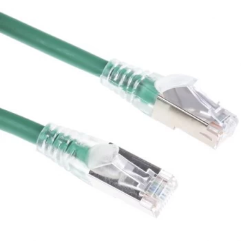 image of Patch Cord RJ45 CAT.6 F/UTP LSZH Snagless Green - 10 M Full Copper