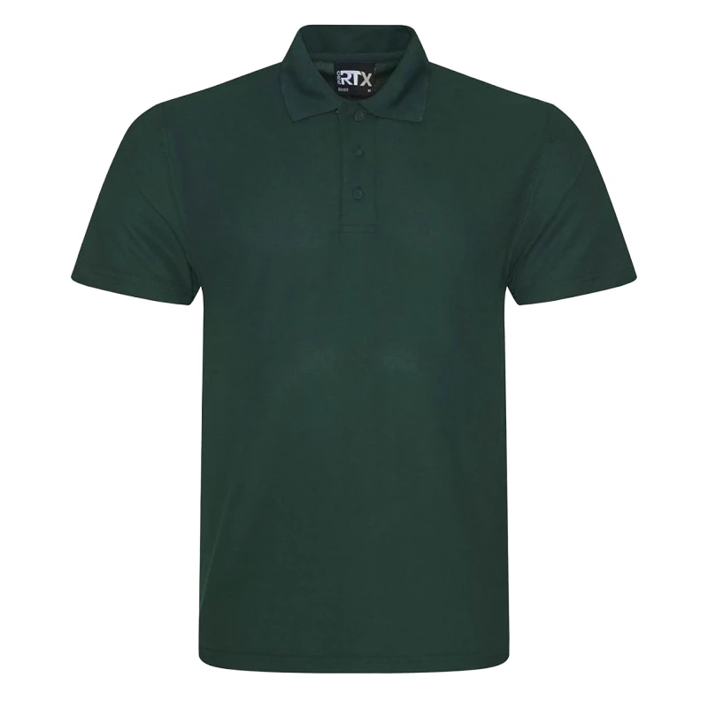 Image of PRORTX PRORTX Men Pro Pique Polo Shirt in Bottle Green Size: X-Small Bottle Green XS Male 5057819967449
