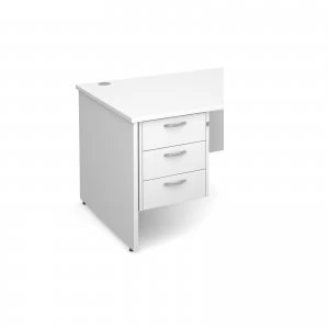 Maestro 25 3 Drawer Fixed Pedestal - White