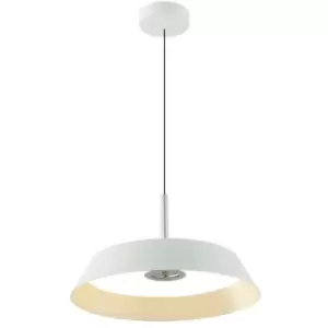 image of Schuller Vertigo Integrated LED Pendant Ceiling Light White, Silver 3000K 2160Lm