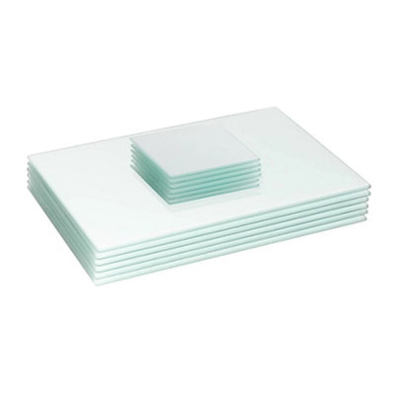 Image of Harbour Housewares 12Pc Glass Placemats & Coasters Set - 30 X 20Cm White Dining Table Protection Place Mats Cup Drink Coasters