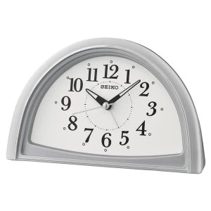 image of Seiko Analogue Beep Alarm Clock - Silver