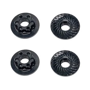 Image of Team Associated Ft Nuts - M4 Low Profile Wheel Nuts Black