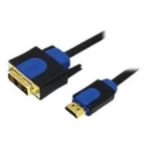 image of LogiLink CHB3103 Video Cable HDMI male / DVI male - 3m - Blue / Black