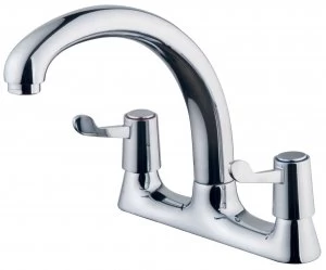 image of Wickes Modena Deck Mixer Kitchen Sink Tap Chrome