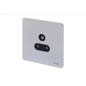 Image of Schneider USFP 5A 1G Round Pin Unswitched Socket Black Insert Polished Chrome - GU3480BPC