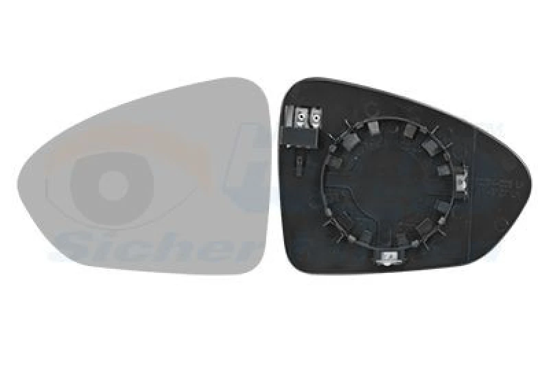 Image of VAN WEZEL Wing mirror glass VAN WEZEL 1717837