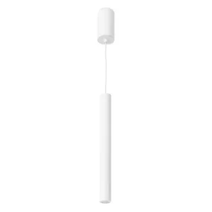Image of Stylus Aluminium Super Slim Ceiling Pendant Light White 3cm Pipe