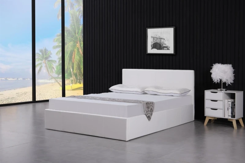 Image of KOSY KOALA Kosy Koala Ottoman Bed for Kids - Space-Saving, Durable, and Customisable Ottoman Bed for Kids, (White, 4ft) White