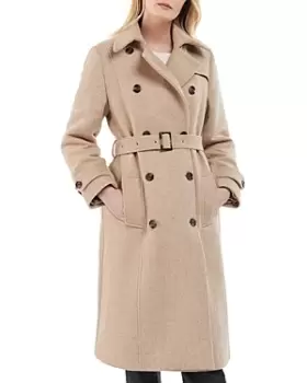 Barbour Aubrey Belted Herringbone Trench Coat