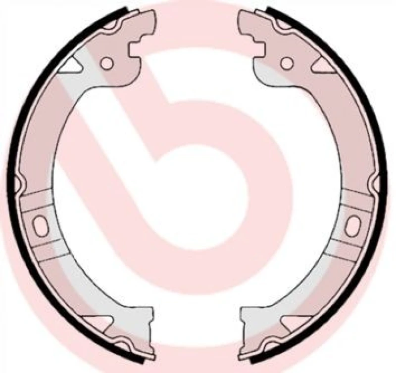 Image of BREMBO Handbrake shoes BREMBO S 11 505
