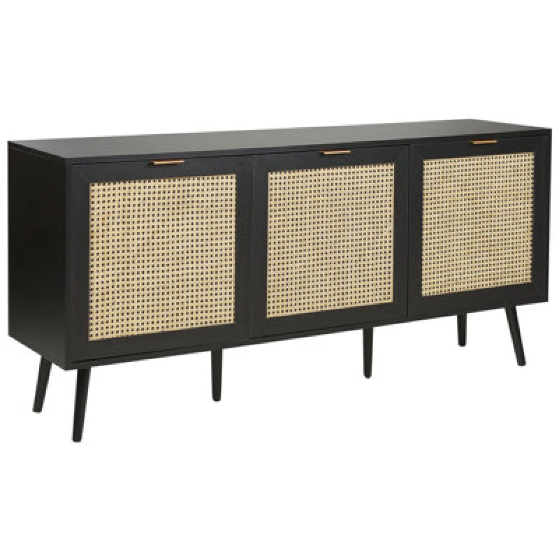 Image of Beliani Rustic Cabinet Opoco Black