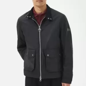 Image of Barbour International Mens Lutron Harrington Wax Jacket - Black - XL