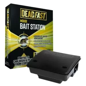 Image of Deadfast Mouse Killer Bait Station Reusable Weather Resistant Twin 2Pack