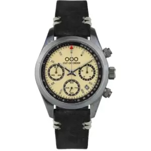 Image of Out Of Order 001-23.CR.NE Mens Sporty Cronografo Cream Wristwatch