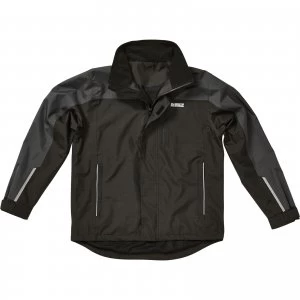 Image of DEWALT Mens Storm Lightweight Waterproof Jacket Grey/ Black 2XL