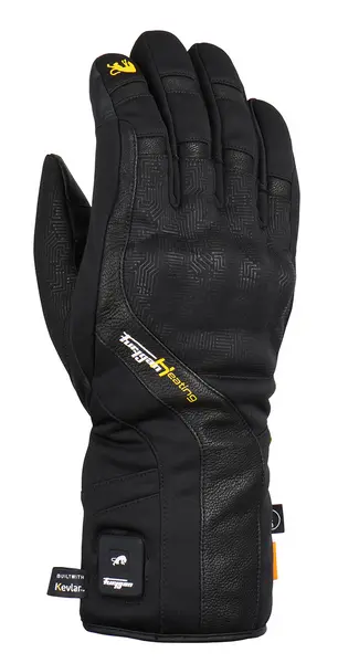 Image of Furygan Heat X Kevlar Black Heated Gloves Size XL