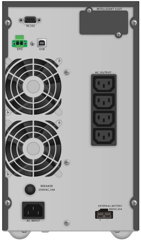 Image of PowerWalker VFI 2000 TGB uninterruptible power supply (UPS) Double-con