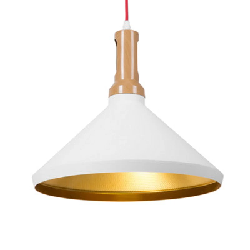 Image of Beliani Pendant Lamp Liard Metal White
