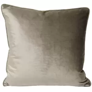 image of Luxe Velvet Piped Cushion Mink, Mink / 55 x 55cm / Cover Only