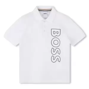 Boss Logo Polo Shirt Boys - White