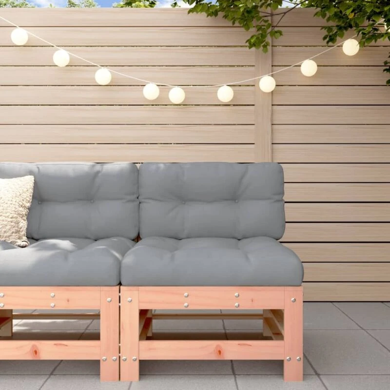 Image of VIDAXL Middle Sofa with Cushions Solid Wood Douglas vidaXL 8720845802684