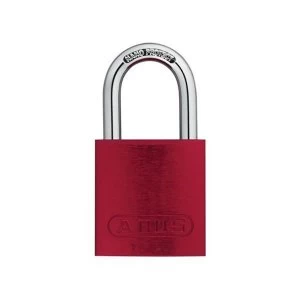 image of ABUS Mechanical 72/40mm Aluminium Padlock 40mm Long Shackle Red Keyed Alike TT0216262