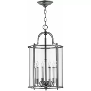 Image of Loops - 6 Bulb Ceiling Pendant Light Fitting Pewter LED E14 60W Bulb