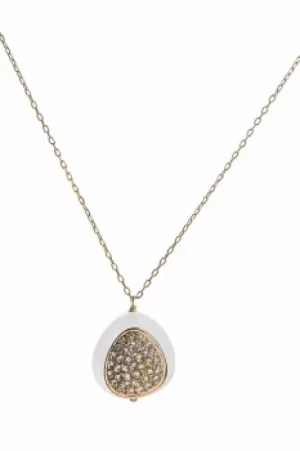 image of Shimla Jewellery Necklace With White Agate and Cz JEWEL SH271