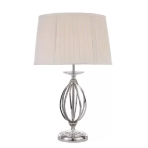 image of Aegean 1 Light Table Lamp Polished Nickel, E27