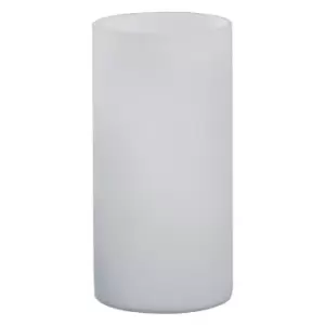 Image of Table Desk Lamp Shade White Glass Opal Matt In Line Switch Bulb E14 1x60W