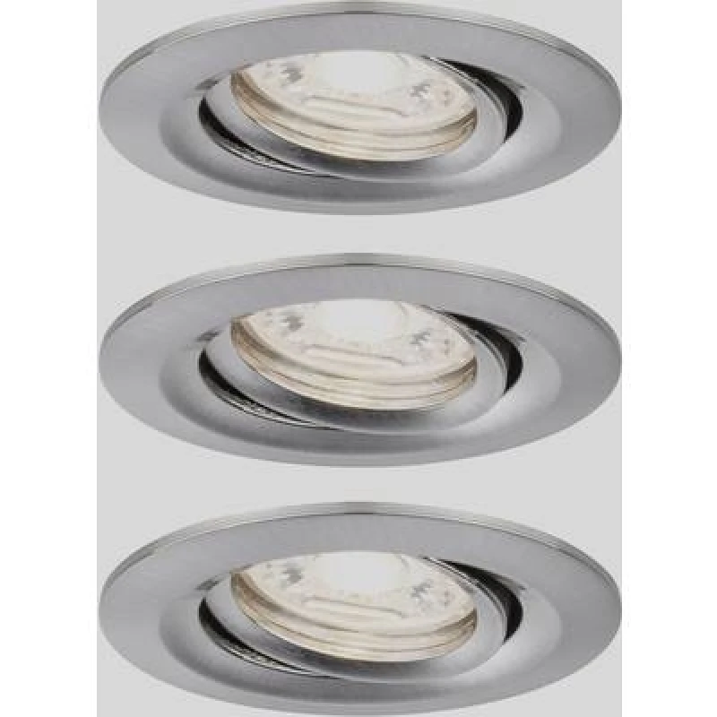 Image of Paulmann Paulmann 94295 EBL Nova mini Coin LED recessed light 3 Piece set 4 W Iron 94295