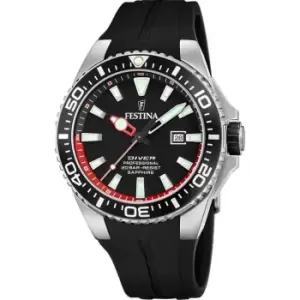 Festina Gents Festina Diver Black Watch F20664/3 - Silver and Black