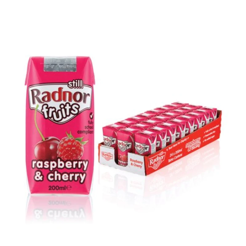 Image of Radnor Hills Radnor Fruits Raspberry + Cherry Tetra Pack 200ml (Pack of 24) T-RF20STRC/24 T-RF20STRC/24