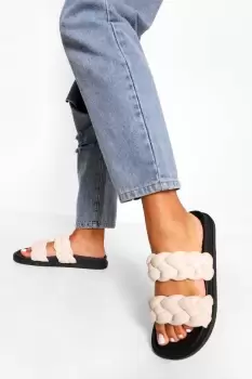 Image of Plaited Double Strap Slider