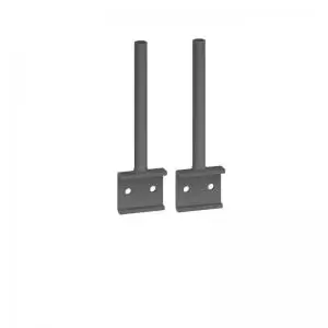 image of Universal fabric screen return desk brackets pair