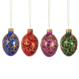 image of Fancy Egg Shaped Bauble (Set of 4)