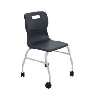 image of TC Office Titan Move 4 Leg Chair with Castors, Charcoal