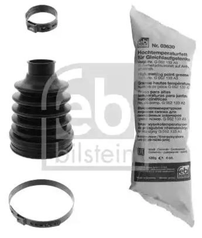 Image of FEBI BILSTEIN 100190 CV Boot transmission sided, Thermoplast Thermoplast Bellow,drive shaft (194)
