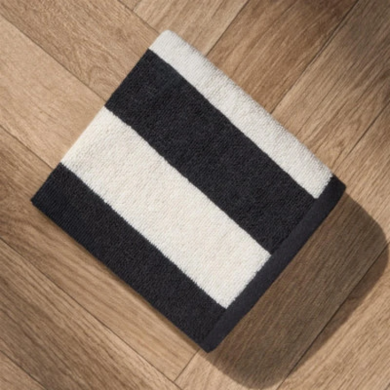 Image of OHS OHS Stripe 100% Cotton Hand Towel Hotel Luxury Shower Soft Absorbent 1PC in White White Hand Towel Unisex 5027434216062