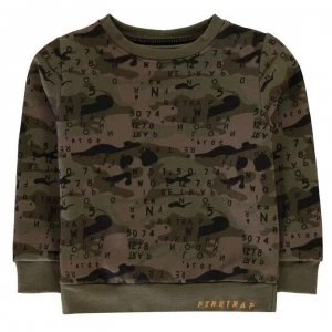 Image of Firetrap Crew Sweatshirt - Black Camo