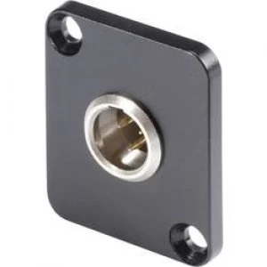 Image of XLR connector Sleeve plug straight pins Number of pins 5 Black Hicon HI XMDM5