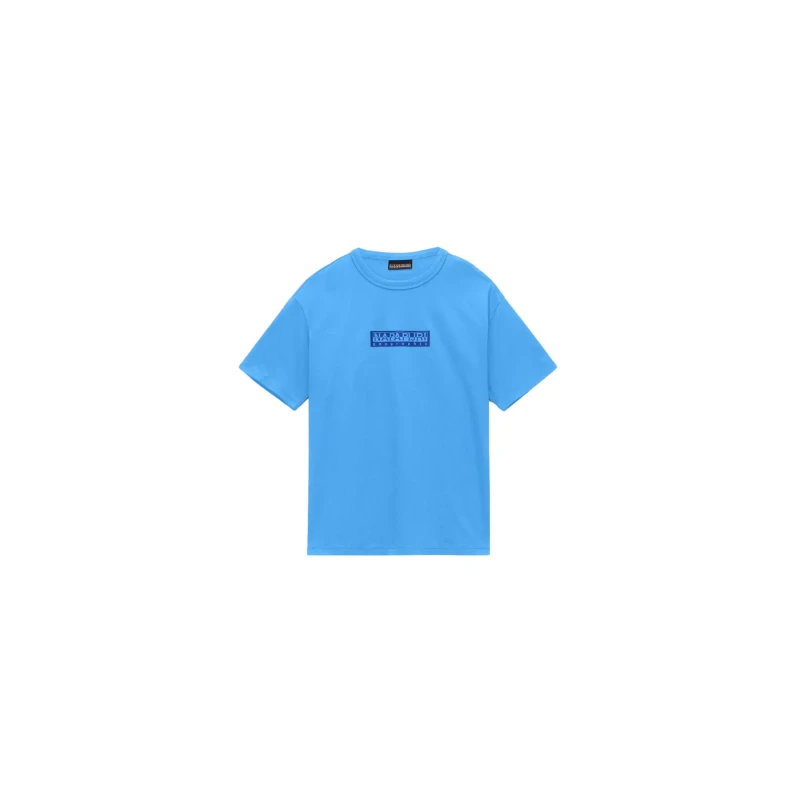 Image of Children's T-Shirt Napapijri Box Logo Bleu Unisex 10 ans
