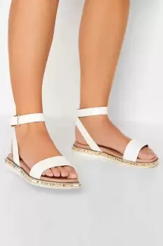 image of Extra Wide Fit Studded Sandals