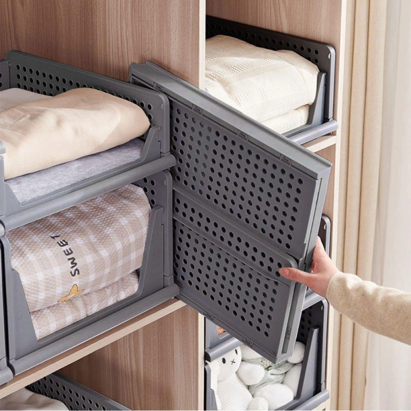 Image of LIFE IDEAS 2/3pcs Folding Storage Organizer Grey3 unisex 3x Small