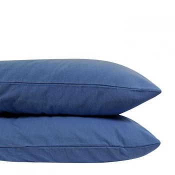 Image of Love My Sleep Flannelette Pillowcases Twin Pack - Blue