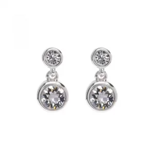 image of Ladies Karen Millen PVD Silver Plated Crystal Dot Earring