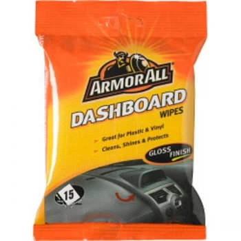 image of Armor All Dashboard Wipes Gloss Finish - Pack of 15