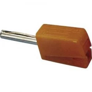 image of Jack plug Plug straight Pin diameter 4mm Orange WAGO