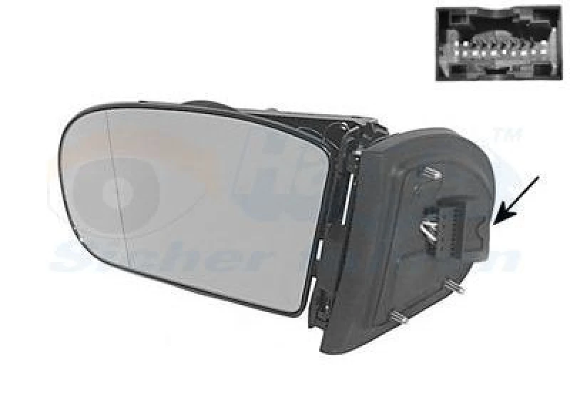 Image of VAN WEZEL Wing mirror VAN WEZEL 3032853